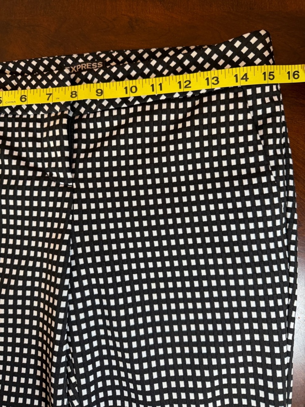 Express Black and White Checkered Pants - Picture 8 of 8